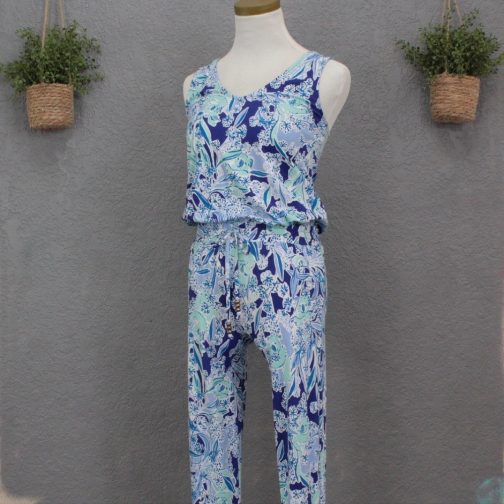 Lilly Pulitzer Paulina Jumpsuit Royal Purple Koalafications XXS